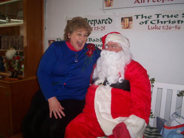 Judy and Santa 2008